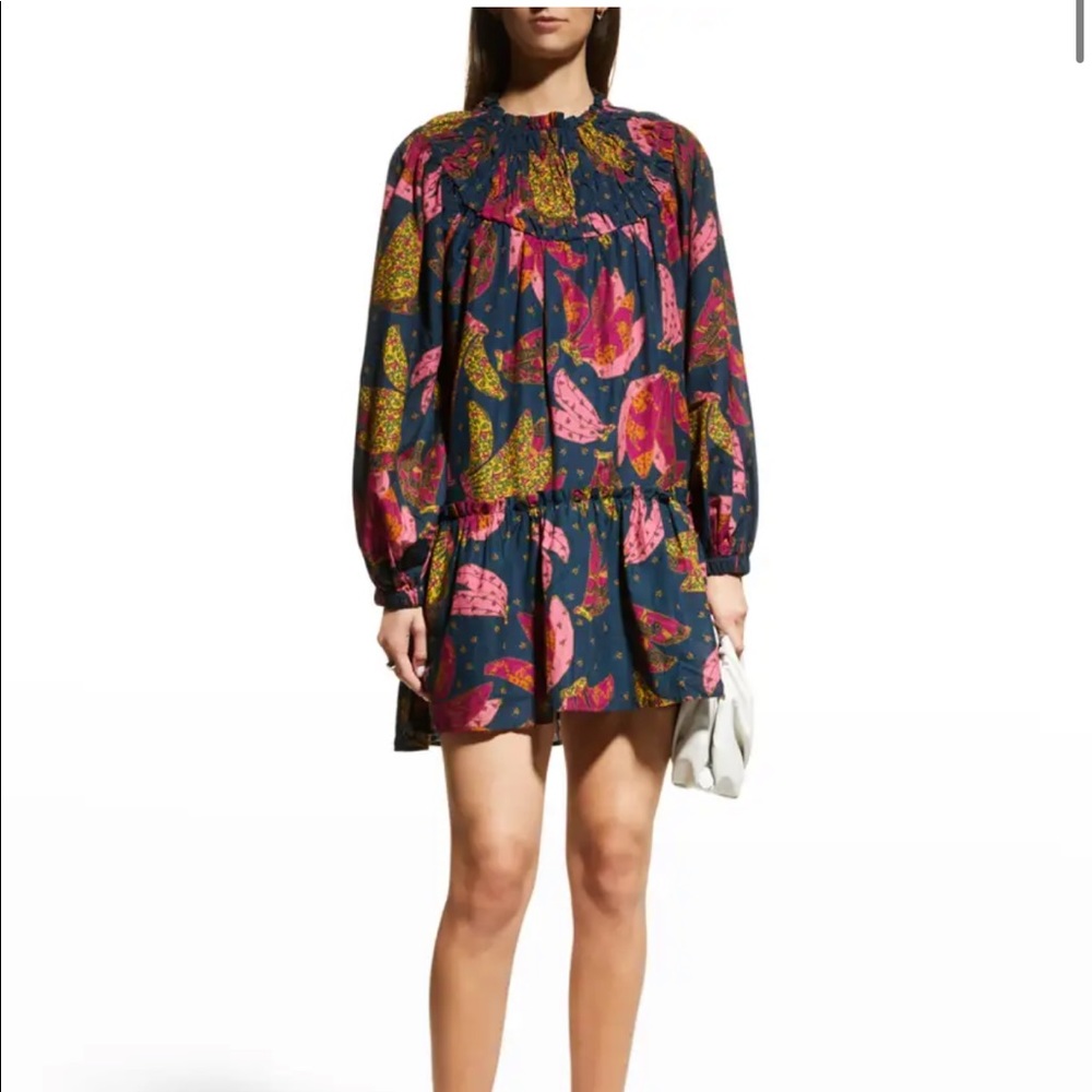 Price firm! Farm Rio Patchwork Bananas Mini Babydoll Dress